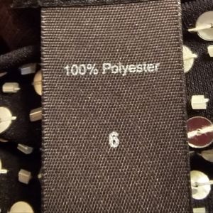 Formal black sequin gown, split in back, open back, Moda International, size 6